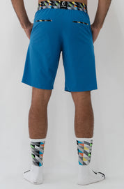 men's light blue recycled bermuda shorts
