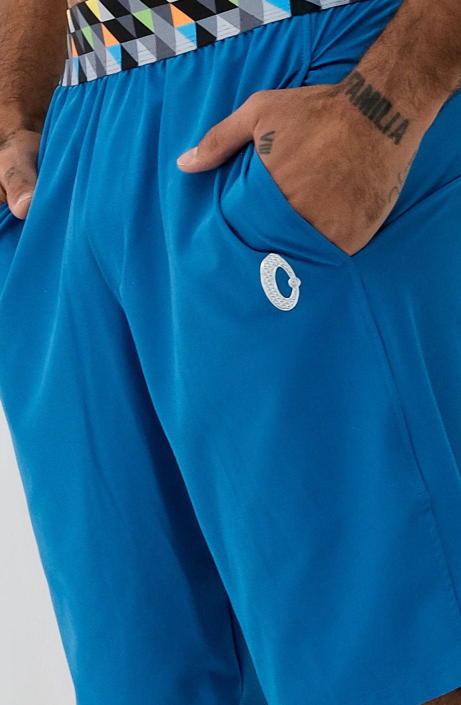 men's light blue recycled bermuda shorts