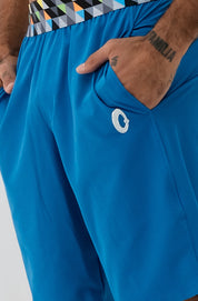 men's light blue recycled bermuda shorts