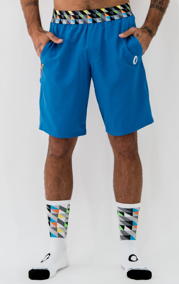 men's light blue recycled bermuda shorts