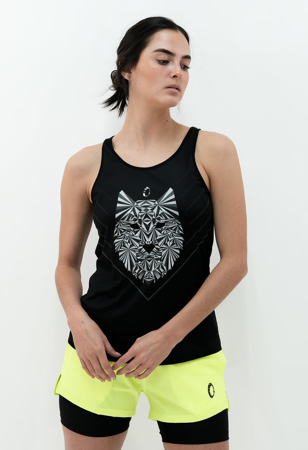 Women's Sleeveless T-shirt Wolf Gray Recycled