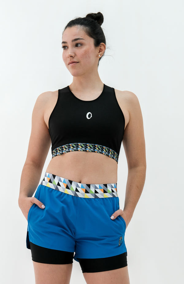 WOMEN'S PERFORMANCE BLACK RECYCLED TOP