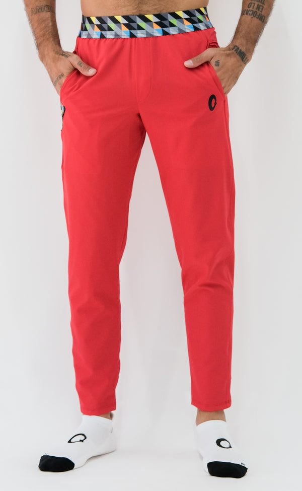 Red Recycled Men's Pants