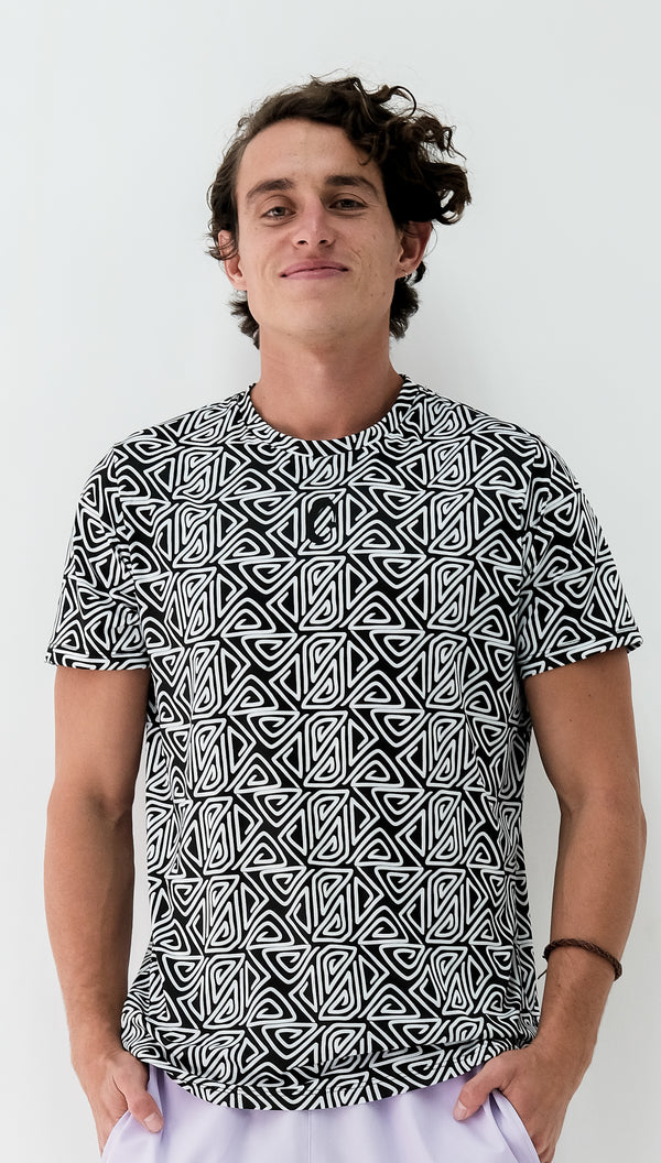 Classic Men's T-shirt Spiral Triangles