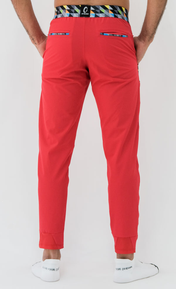 Red Recycled Men's Pants
