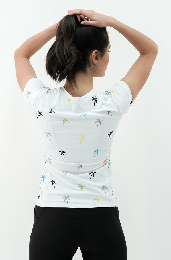 Women's Short Sleeve Recycled Palm Trees T-Shirt