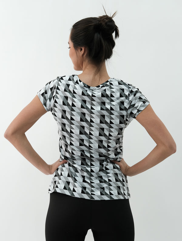 Women's Short Sleeve Recycled Triangles T-shirt