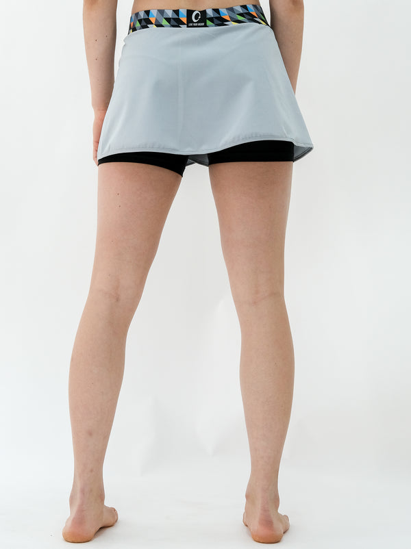 WOMEN'S SKIRT WITH RECYCLED GRAY LYCRA