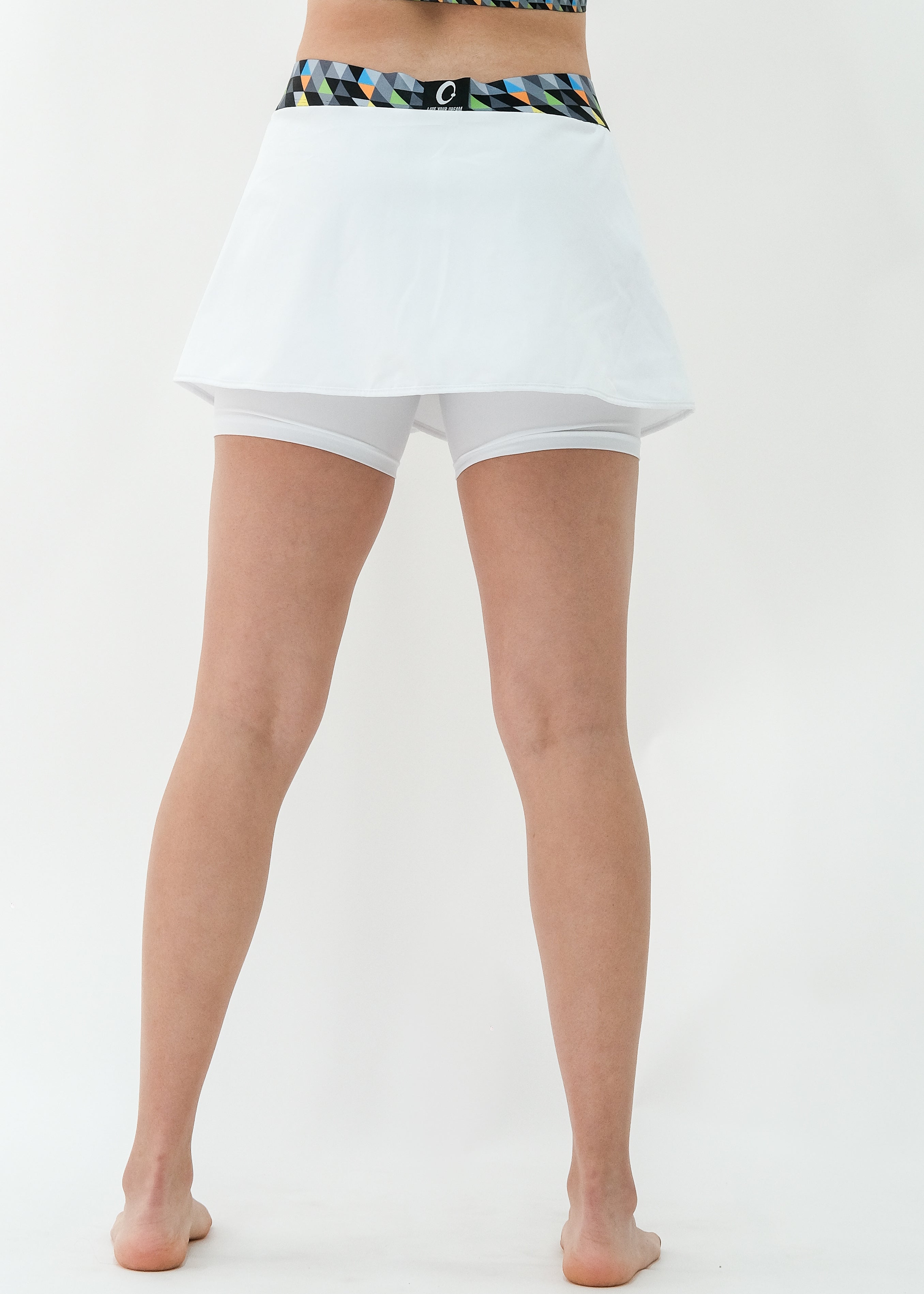 WOMEN'S SKIRT WITH RECYCLED WHITE LYCRA