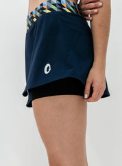 WOMEN'S SKIRT WITH RECYCLED NAVY BLUE LYCRA