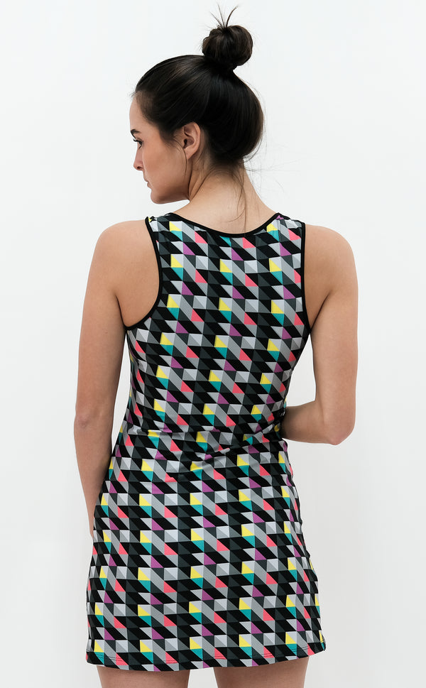 Women's Sleeveless Recycled Triangles Dress