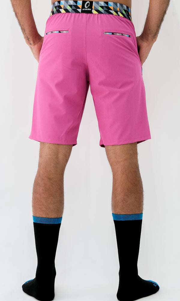 recycled magenta man bermuda shorts