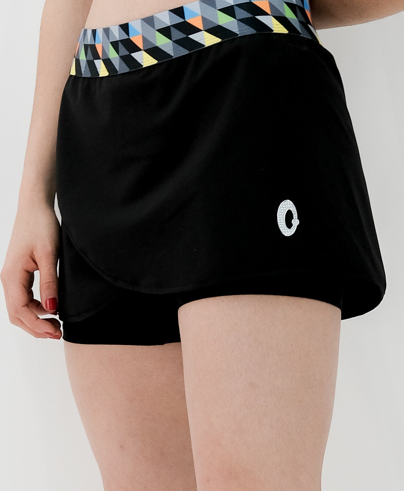 WOMEN'S SKIRT WITH RECYCLED BLACK LYCRA