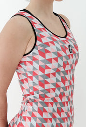 Women's sleeveless recycled triangles dress