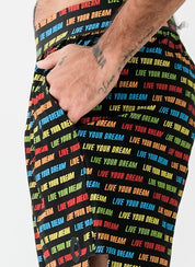 Men's Fitness short Live your dream recycled