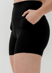 SHORT LYCRA Woman WITH BAG Black Recycled