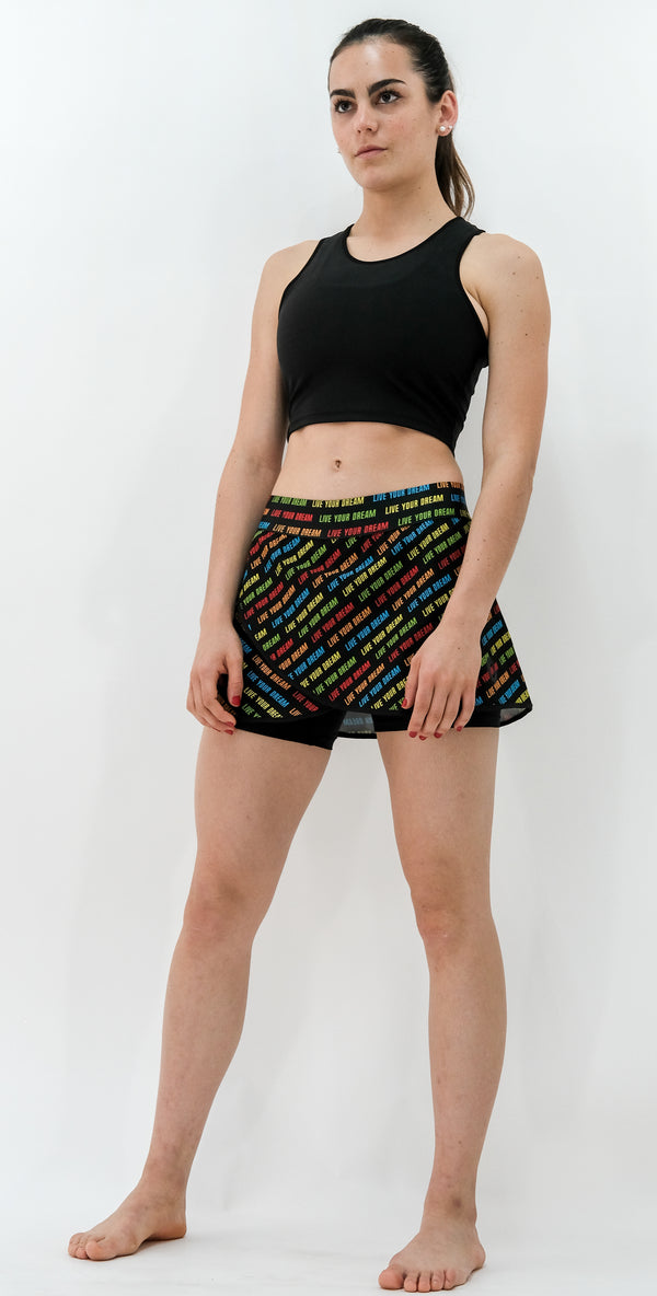 WOMEN'S SKIRT WITH RECYCLED LIVE YOUR DREAM LYCRA