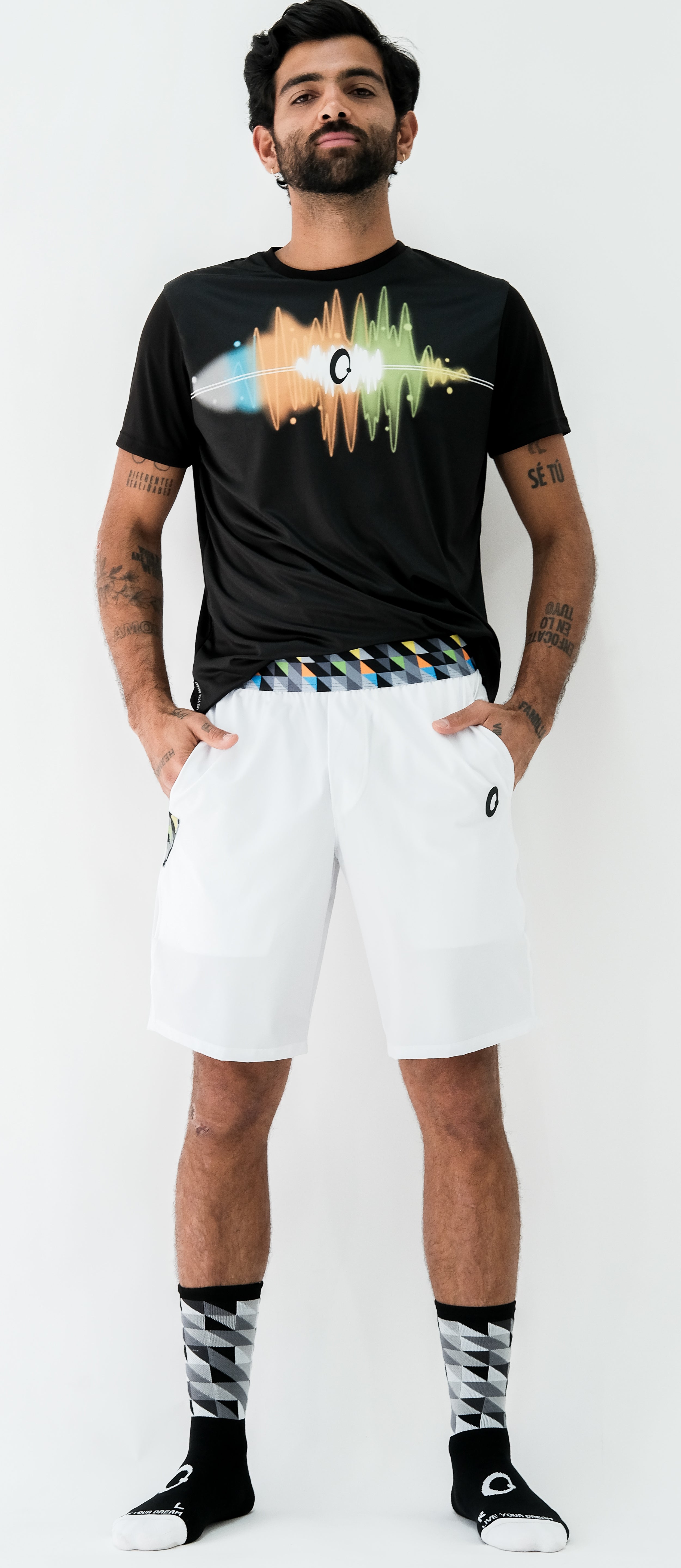 men's white recycled bermuda shorts