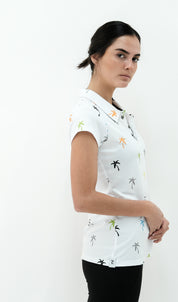 Recycled Palm Trees Woman Polo
