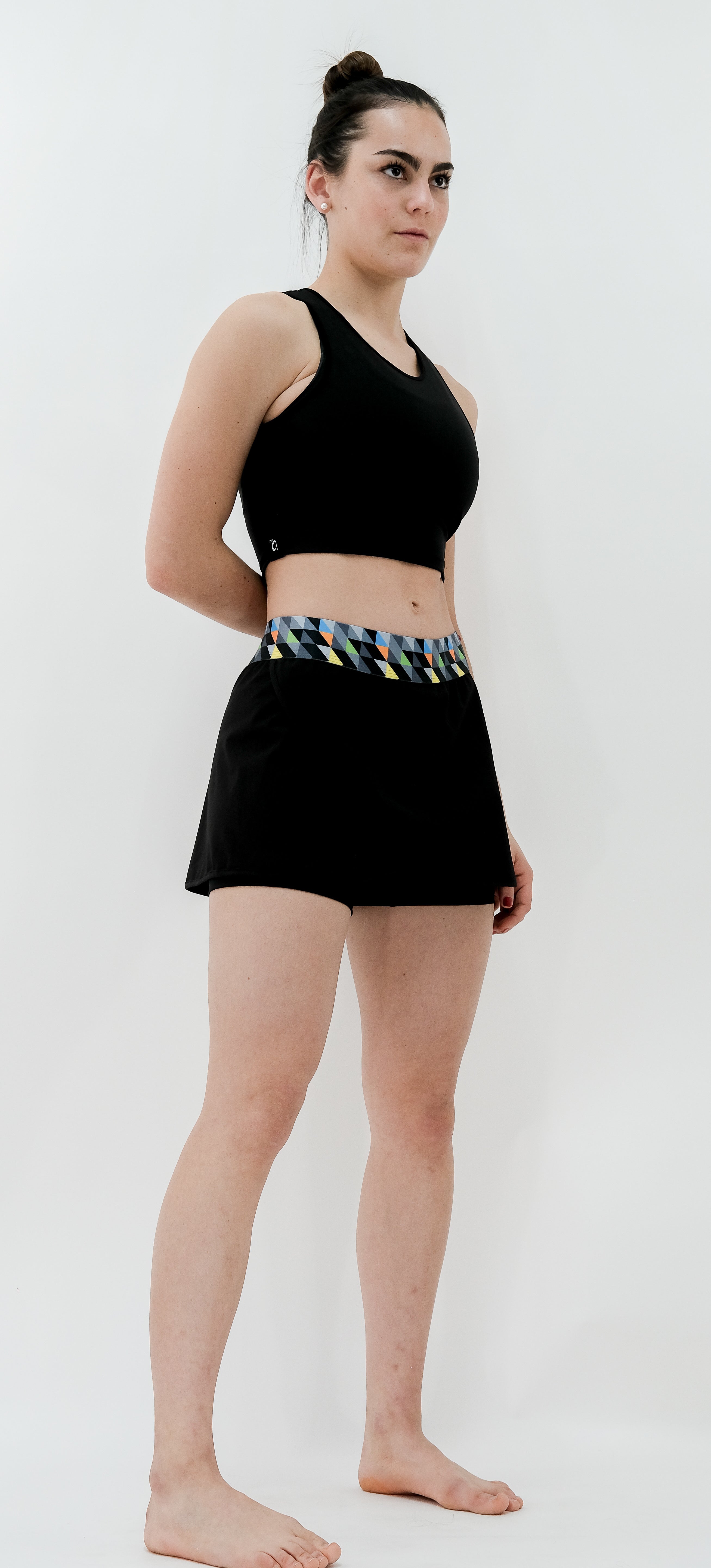 WOMEN'S SKIRT WITH RECYCLED BLACK LYCRA