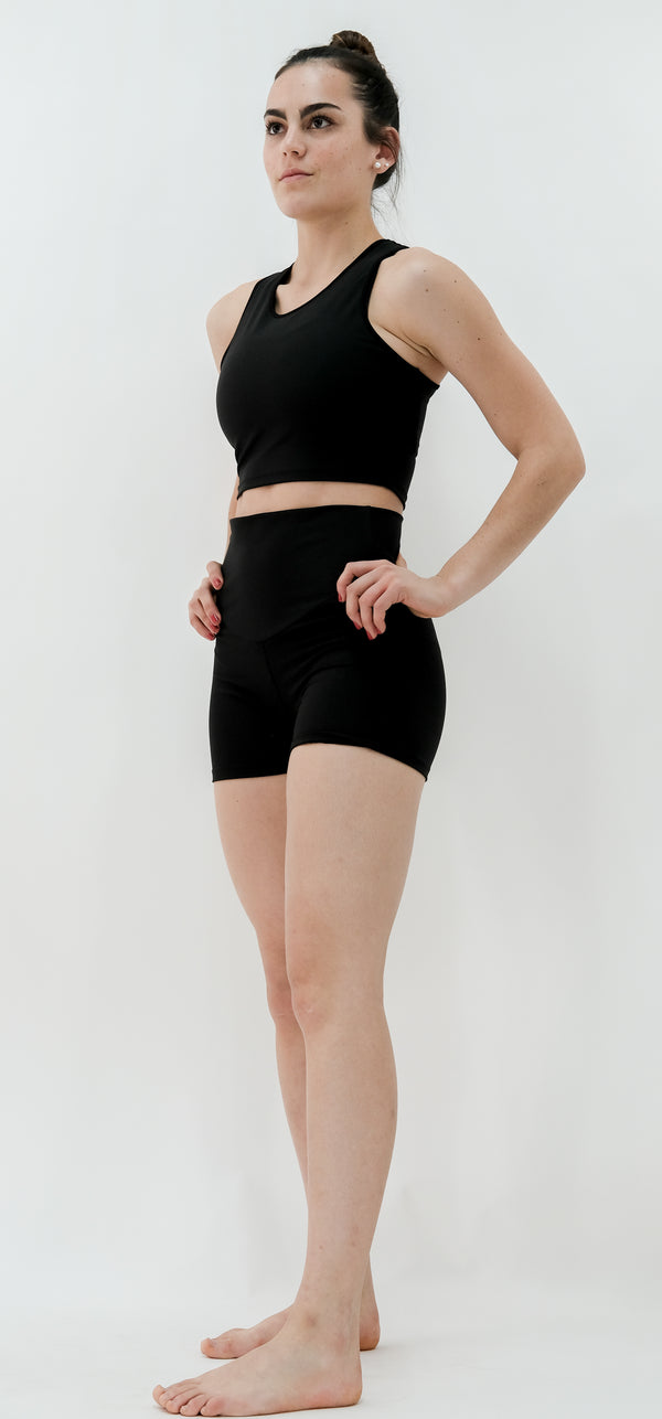 SHORT LYCRA Woman WITHOUT BAG Black Recycled