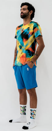 men's light blue recycled bermuda shorts