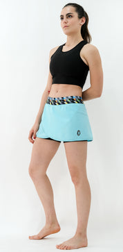 WOMEN'S SKIRT WITH RECYCLED MINT LYCRA