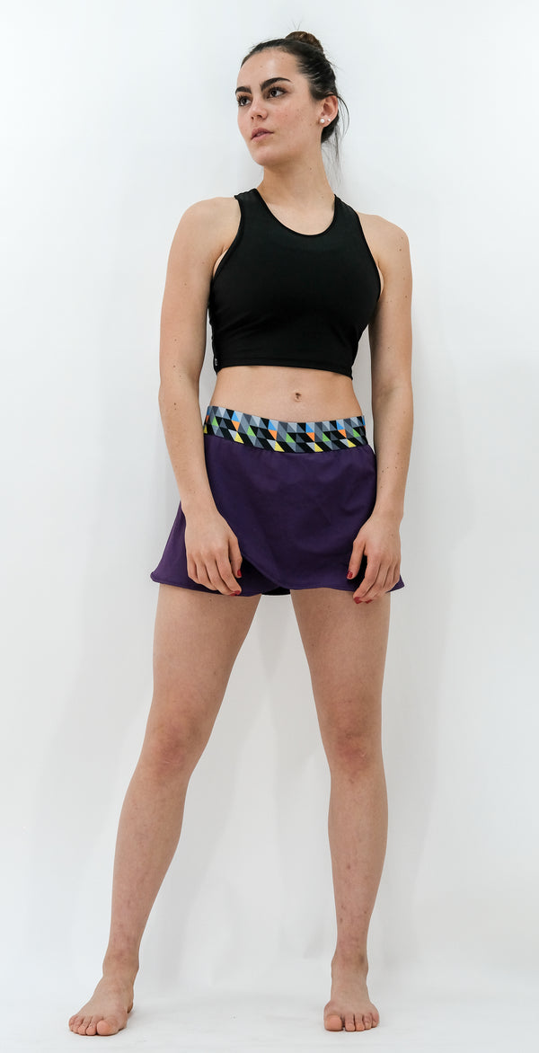 WOMEN'S SKIRT WITH RECYCLED PURPLE LYCRA