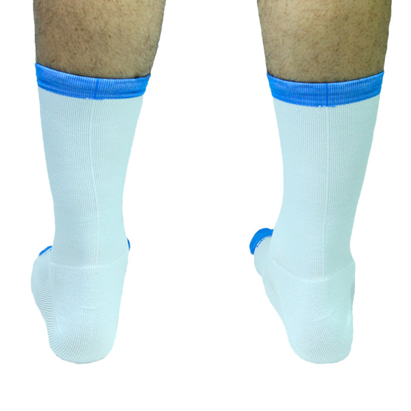White with Blue Sock