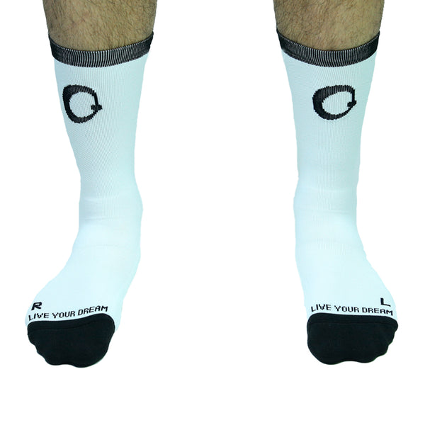 White with Black Sock