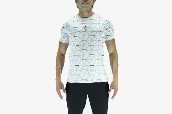 Men's T-shirt Classic Triangles Live Your Dream White