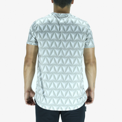 Men's Classic Cut T-shirt - 3D Triangles Gray Recycled