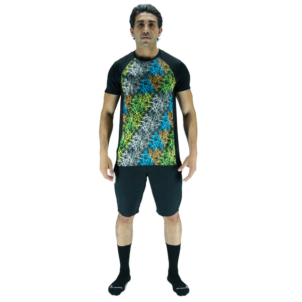 Men's Fit T-shirt - Energy Colors The O Black Recycled