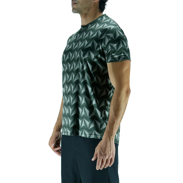 Men's Classic Cut T-shirt - 3D Triangles Black Recycled