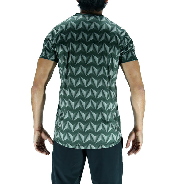 Men's Classic Cut T-shirt - 3D Triangles Black Recycled