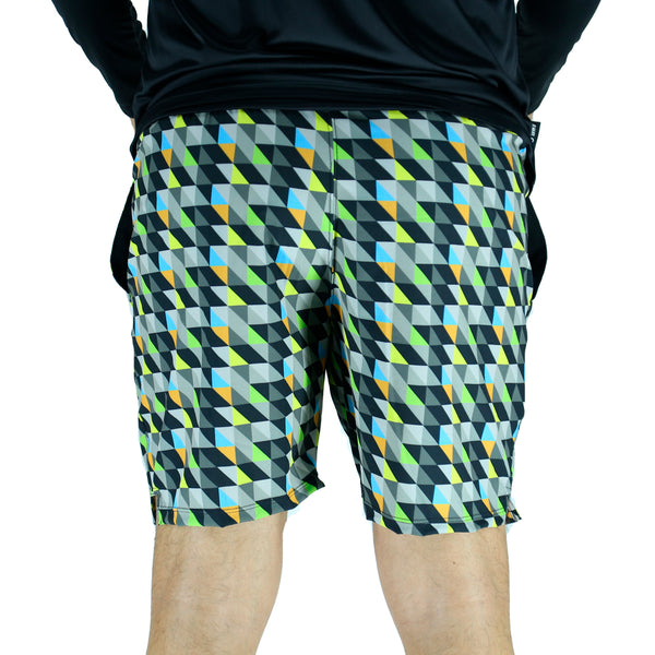 COLORED TRIANGLE SHORTS WITH BLACK BASE